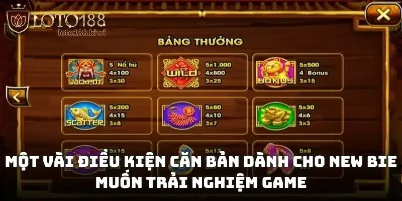 Nổ Hũ Thần Tài - Tìm Hũ Vàng Không Khó, Đổi Thưởng Cực To 3 Một vài điều kiện căn bản dành cho newbie muốn trải nghiệm game